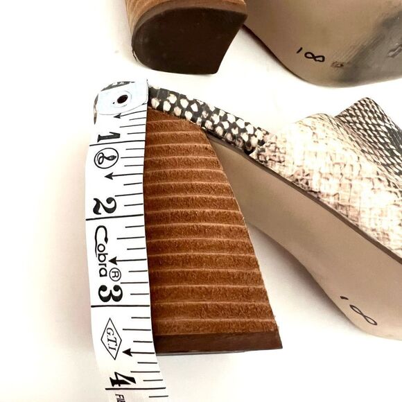 Steve Madden Snakeskin Chunky Heel Mules - Picture 2 of 7